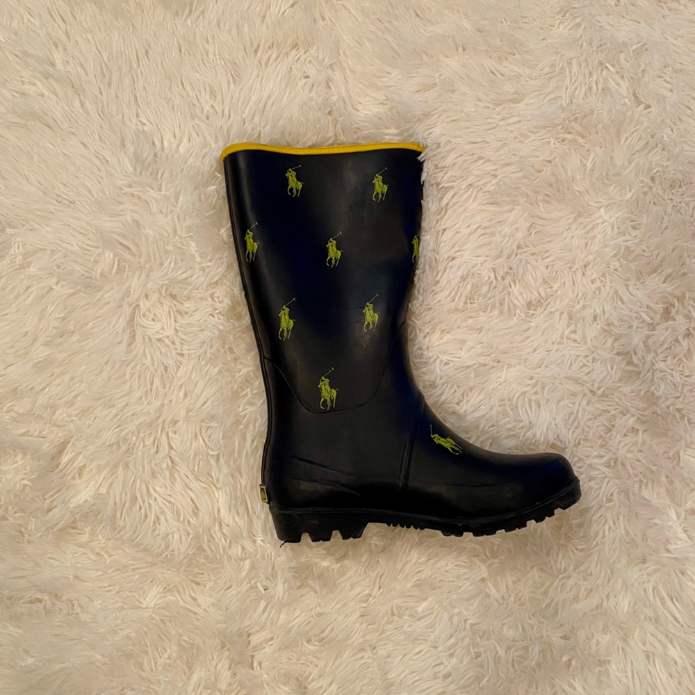 Polo Ralph Lauren Navy/Yellow Rain Boots - Picture 5 of 7